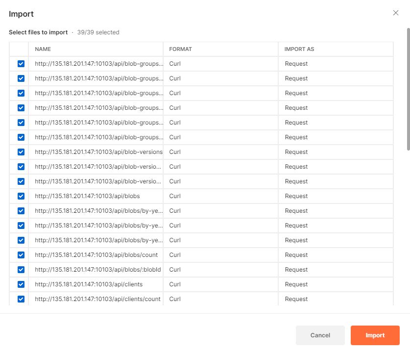 84 postman import