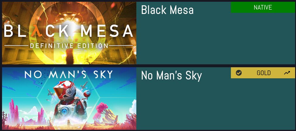 Steam ProtonDB library full