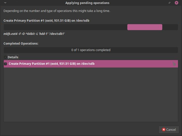 18 creating partition process