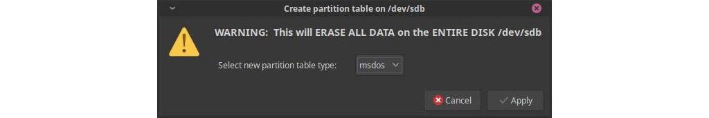 15 creating partition table