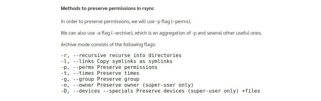 20 rsync permissions