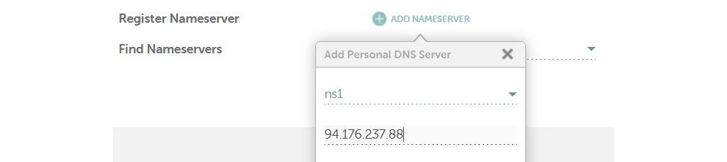 adding a name server