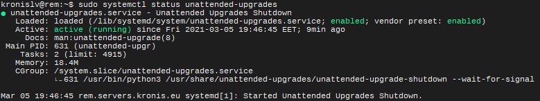 unattended upgrades