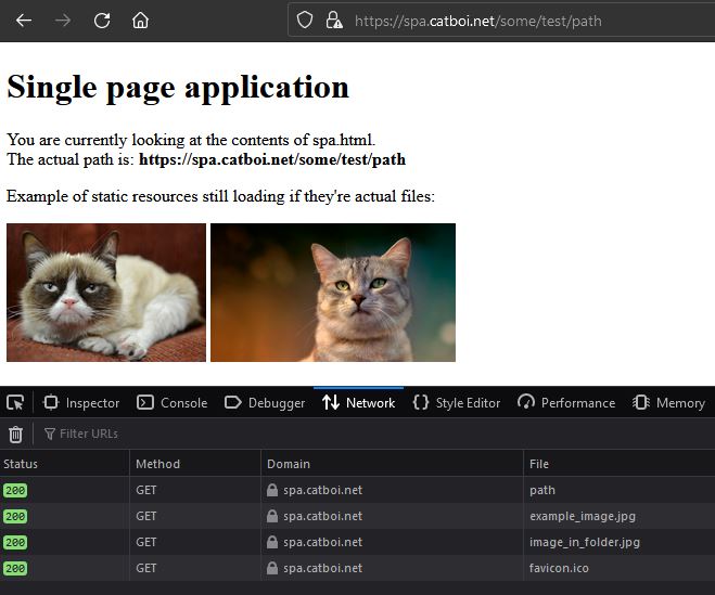 single page application