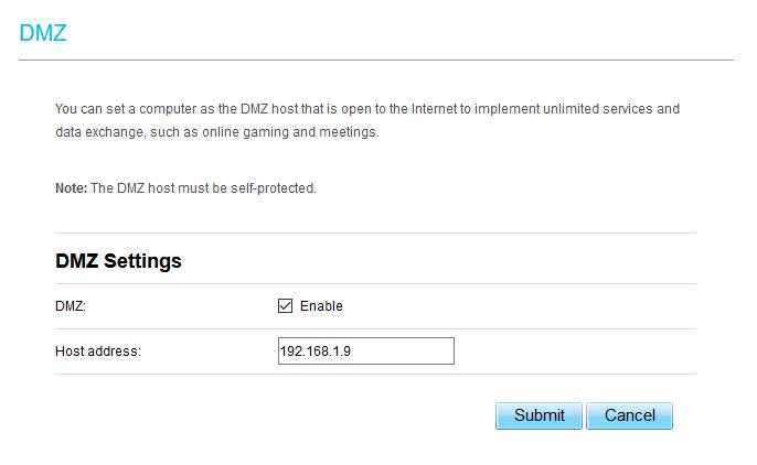 example of DMZ