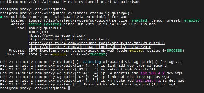 wireguard working on Ubuntu