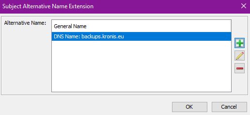 added subject alternative name