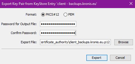 export key pair