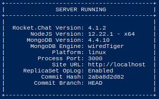 RocketChat running example