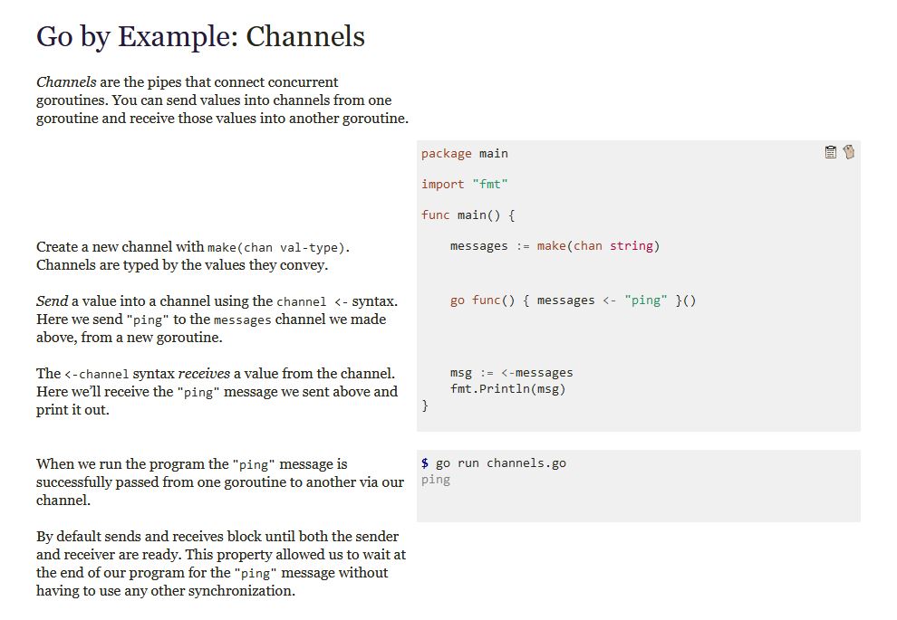 Go by Example Channels