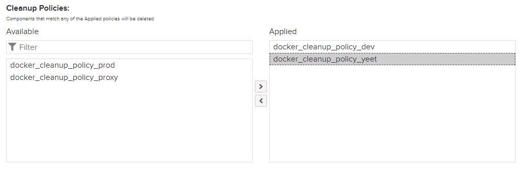 cleanup policies in Nexus