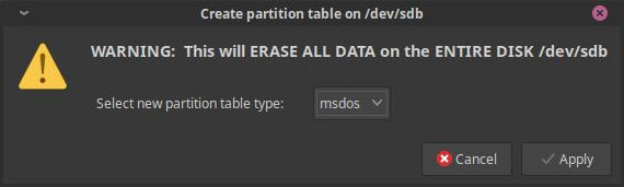 15 creating partition table